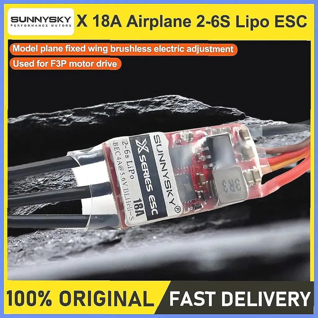 SunnySky X 18A 2-6S ESC with BLHeli_S 32Bit, 4A BEC for X2204 X2206 Brushless Motor