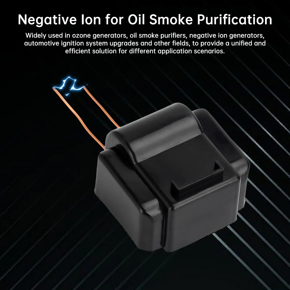 20KV High Power High Voltage High Frequency Transformer High Voltage Package Ignition Coil Oil Fume Purification Negative Ion