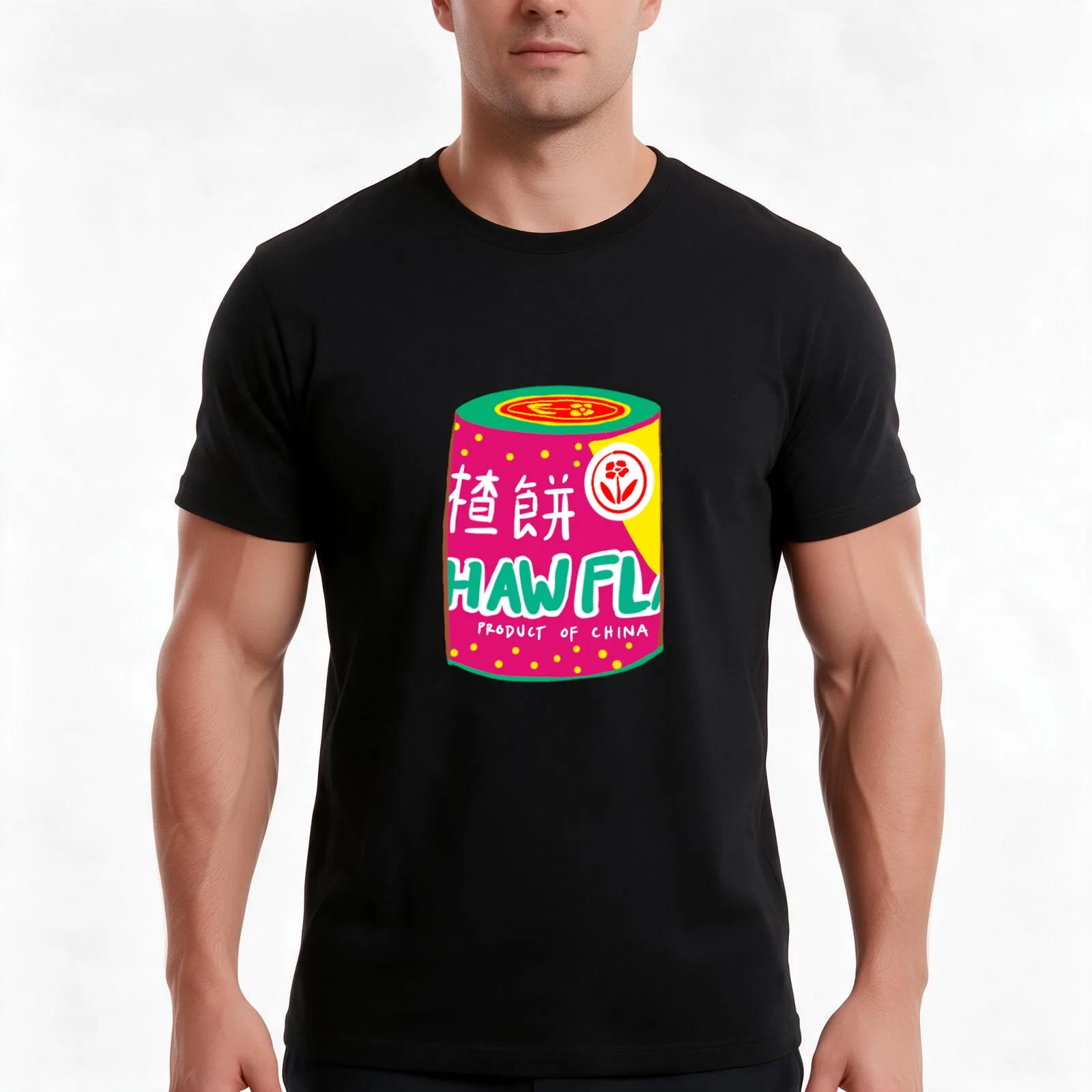 Haw Flakes T-Shirt, Summer Casual Cotton Tee, Oversized Streetwear Tops, Vintage Graphic Print, Loose Fit Short Sleeve