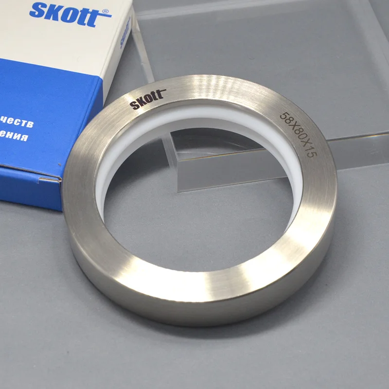 White food grade stainless steel oil seal British Skott imported single and double lip seal seal 51-60