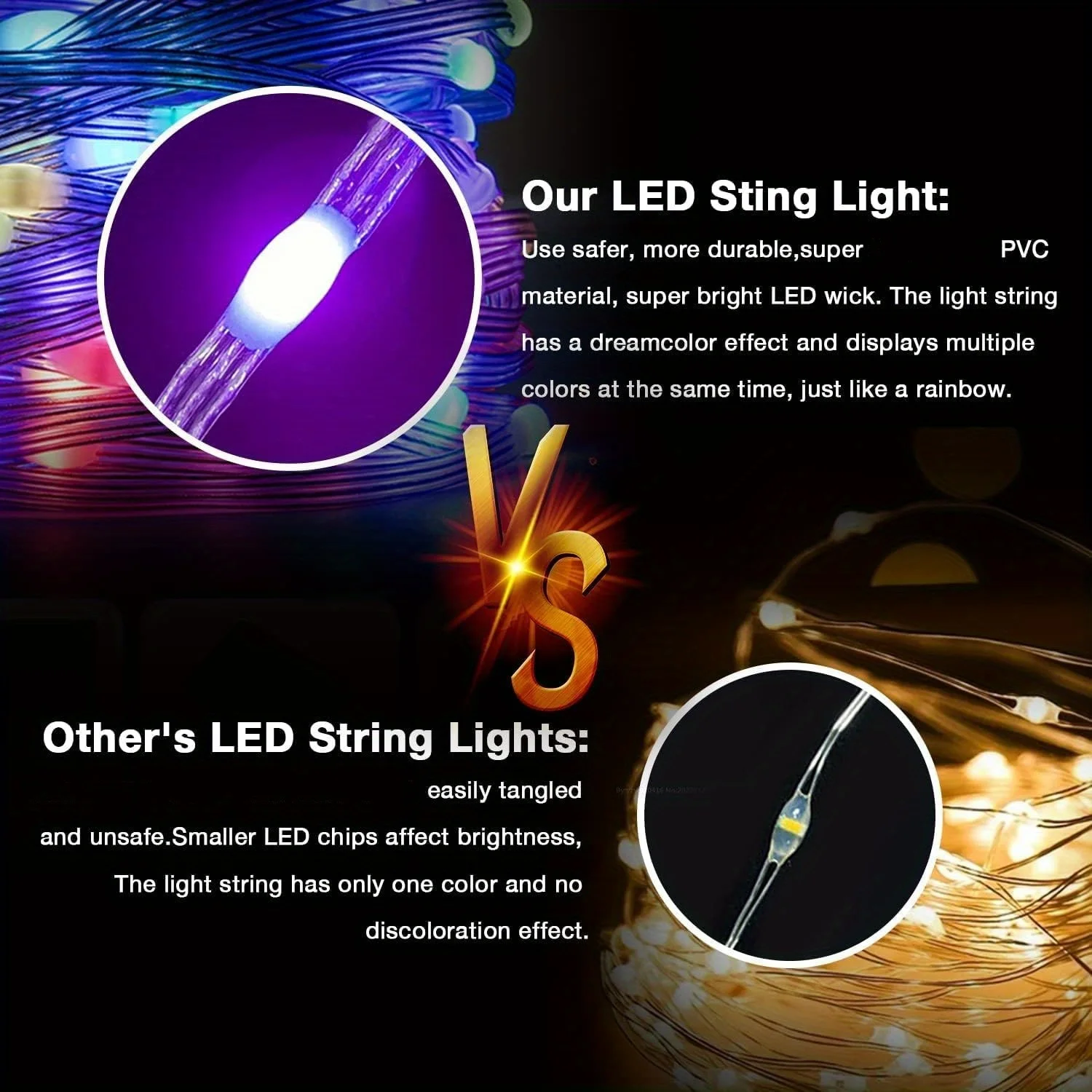 Christmas Lights Decorations USB Powered LEDTree String Lights with 8Modes Waterfall Fairy Lights for Garden Party Holiday Decor