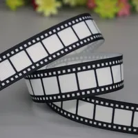 DHK 7/8'' 5yards Movie Film Printed Grosgrain Ribbon Accessories Headwear Decoration Collar DIY Sewing Craft C2642