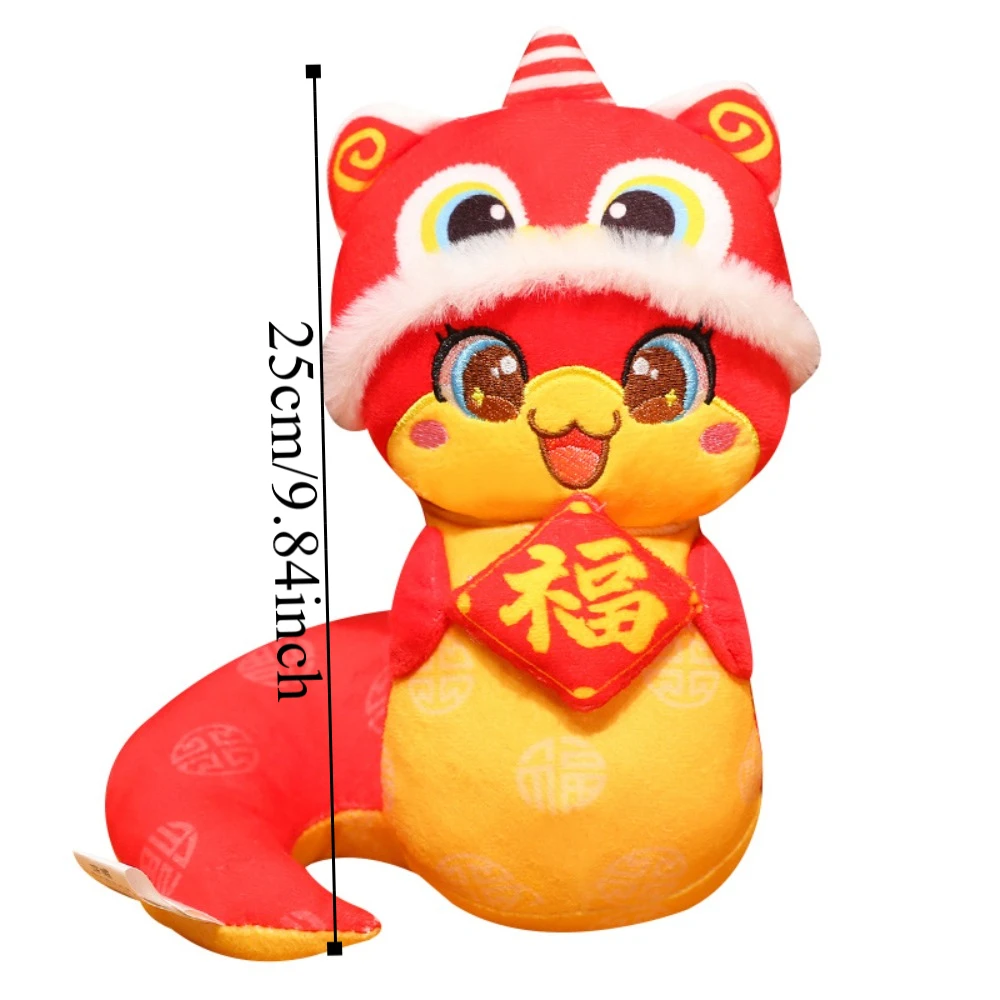 Adorável riqueza 2025 cobra ano mascote brinquedo bonito rico sorte cobra boneca plushies dos desenhos animados macio cobra boneca de pelúcia brinquedo decoração para casa