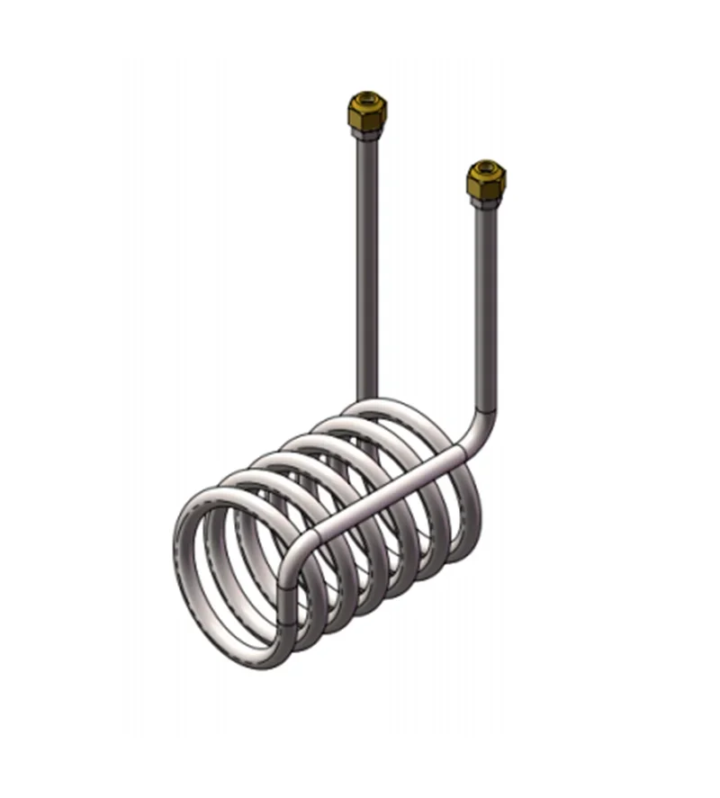 1HP 1.5 2 2.5 3HP Titanium Tube Coil Evaporator Aquarium Chiller Heat Exchanger Fish Tank in Seafood Pond
