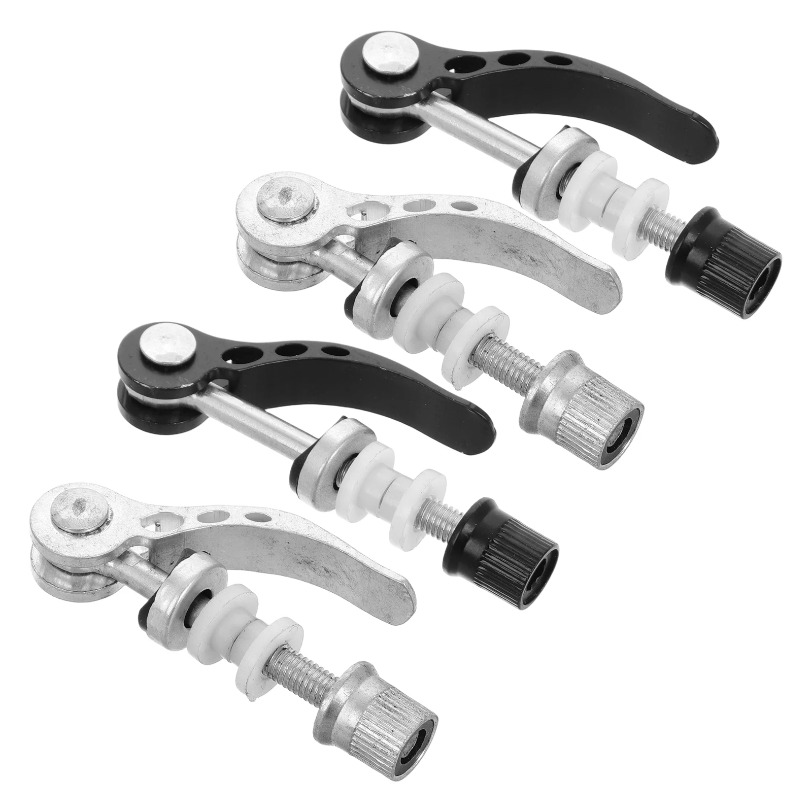 

4pcs Quick Release Seat Clamps Aluminum Alloy Lightweight Bike Saddle Bolt Seatpost Clamp Fixed Compatible Mountain Bikes