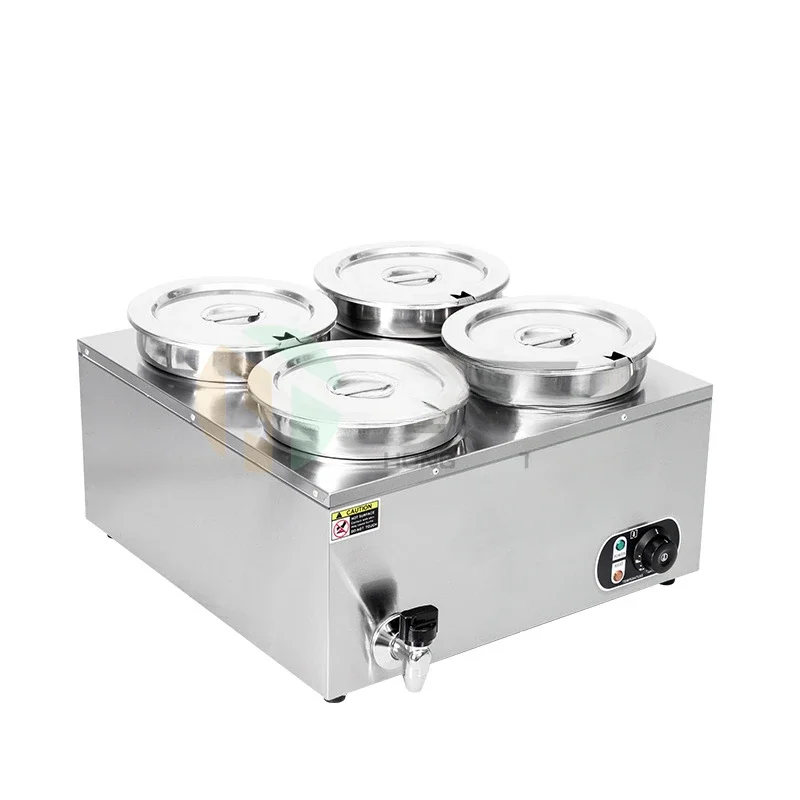 Commercial 7L, 4L thermal insulation soup bucket with valve, convenient