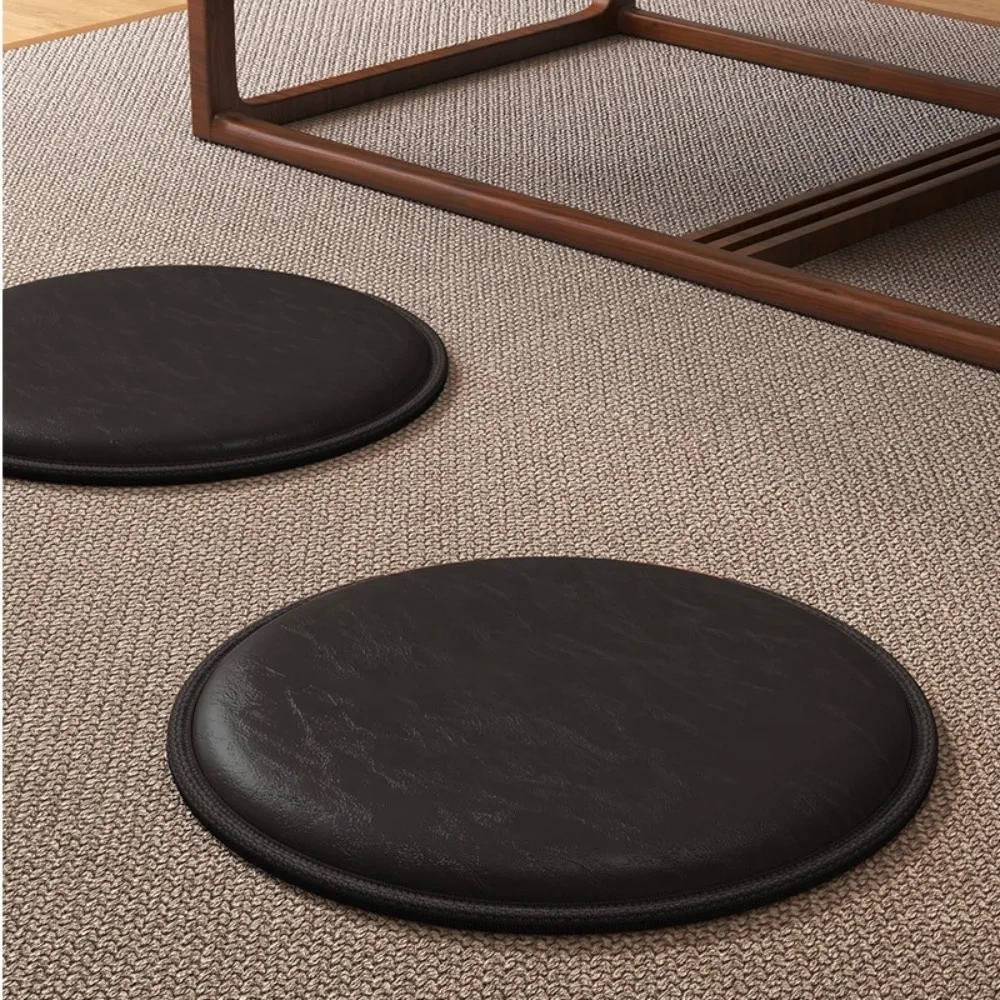 Zafu Dickes Lederkissen Weiches Rutschfestes Rundes Sitzkissen Wasserdicht 35/40cm Esszimmerstuhlauflage Balkon – Detail 3