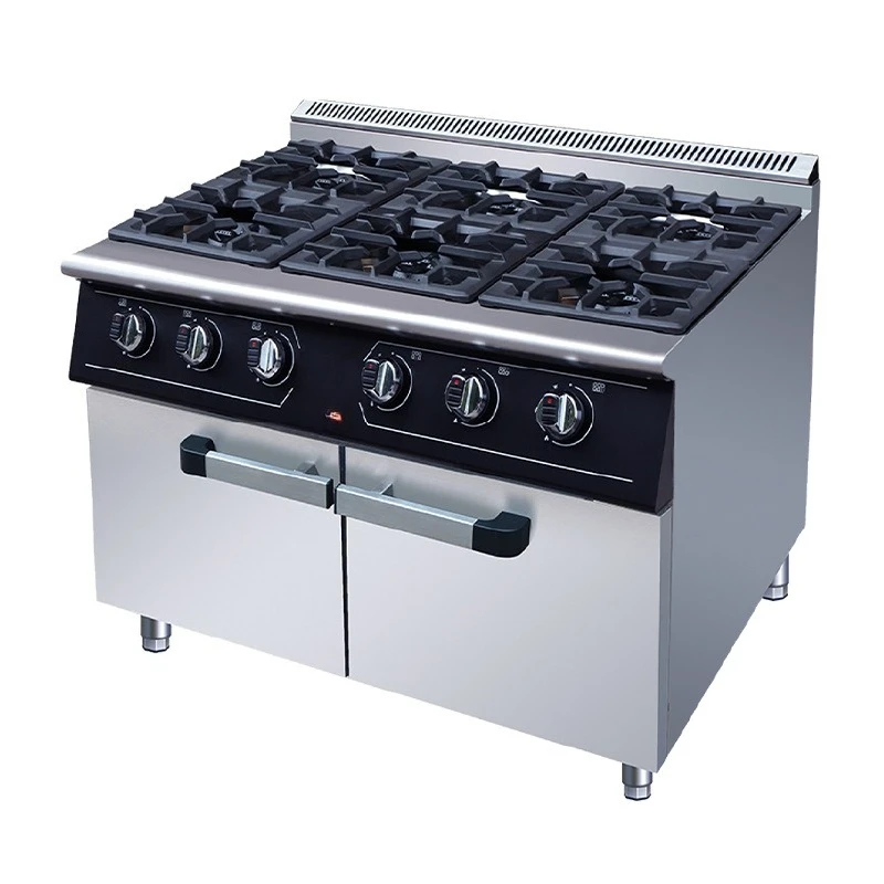 

Flame-out protection Gas stove Multi-head stove Four or six commercial stainless steel pot stove with cabinet seat