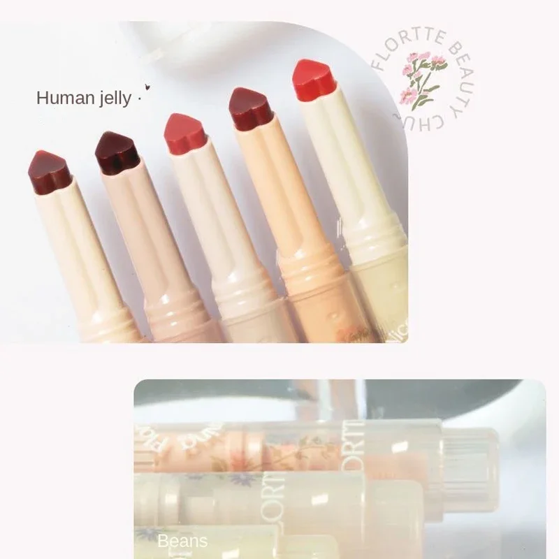 FLORTTE Solid lip gloss first kiss love stick lipstick moisturizing water gloss lip glaze  Korean Makeup Lipgloss