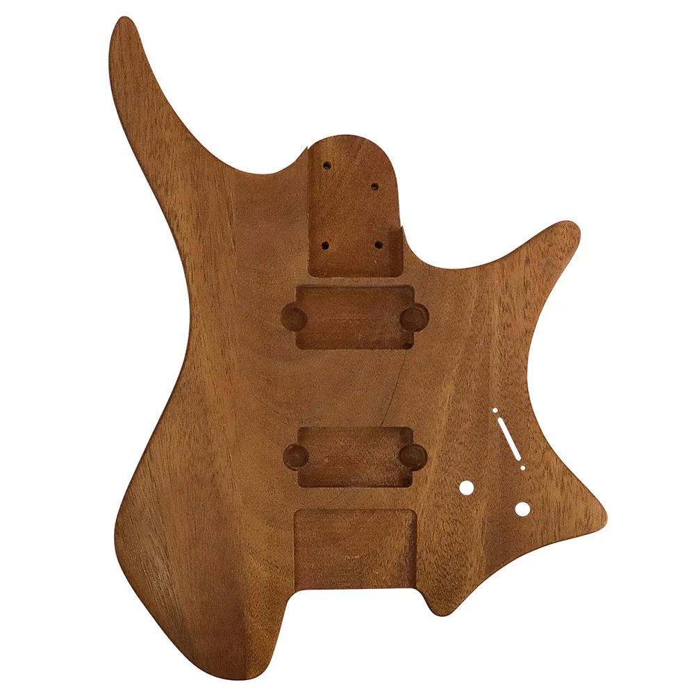 

Guitar Body Unfinished DIY Electric Guitar Body Headless Design Solid Construction Replacement Supply Accessory