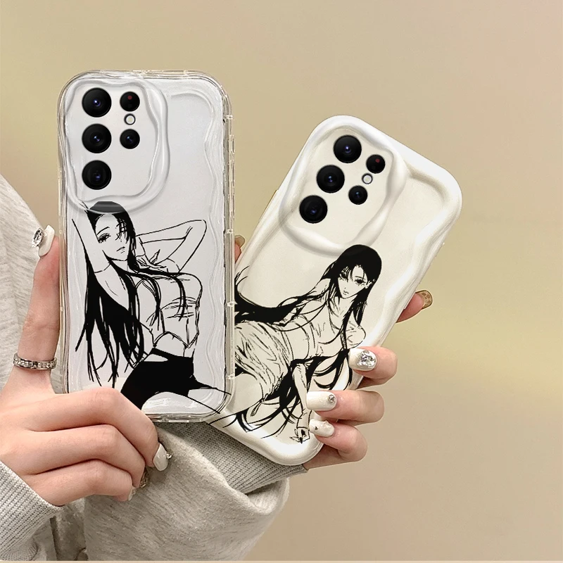 

New Sexy Girl Cartoon Phone Soft Case for Samsung Galaxy S25 S24 S23 S22 Ultra Plus S21 FE A73 A72 A55 A54 Shockproof Back Cover