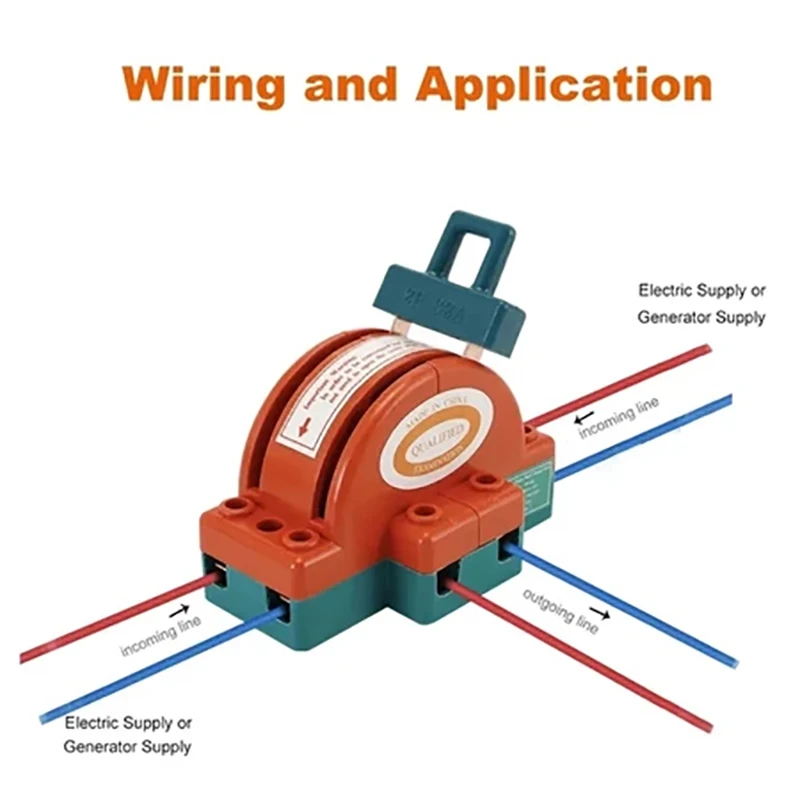 2 Pole Double Power Disconnect Switch Throw Knife Disconnect Switch 32A 63A 100A DPDT Cutter Safety Disconnect Switch