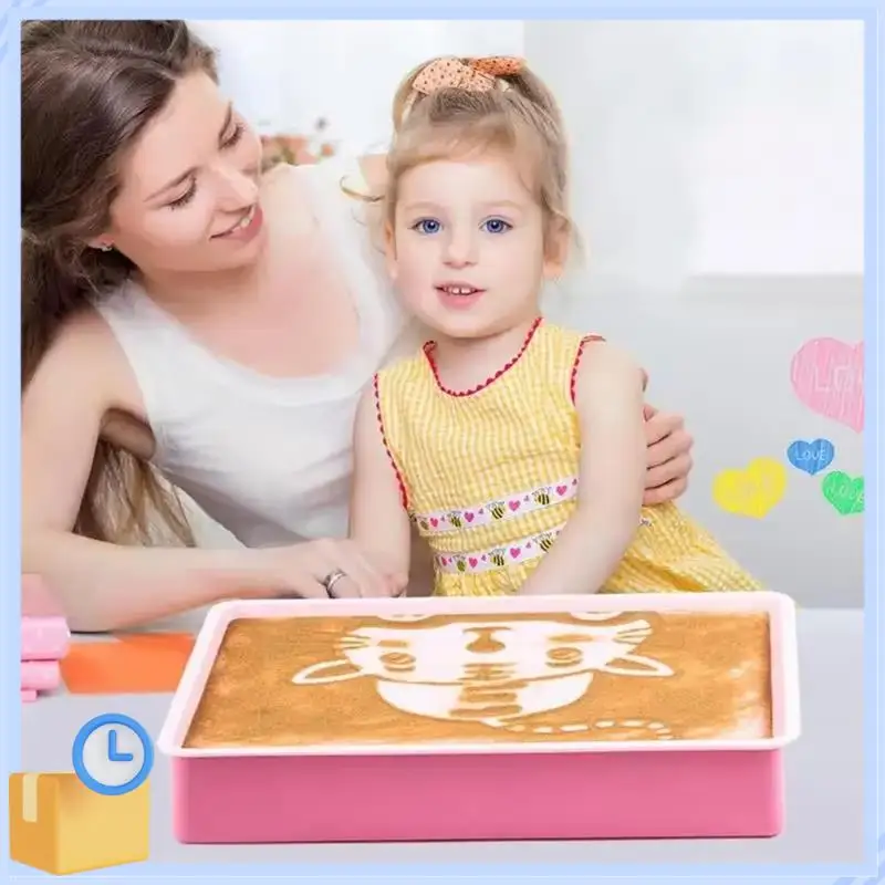 Popular DIY Creativity Table Sand Art Drawing Light Box For Kids Mini Tabletop Lightbox With LED For Sand Art Holiday Xmas Pink