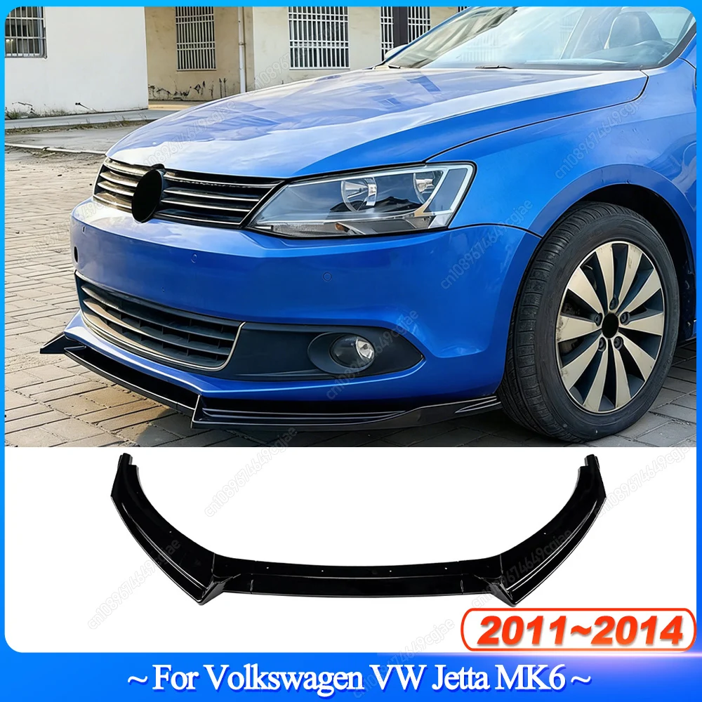 

Для Volkswagen VW Jetta MK6 2011 2012 2013 2014 автомобильный передний бампер, сплиттер, спойлер, диффузор, обвесы, ABS, глянцевый черный тюнинг