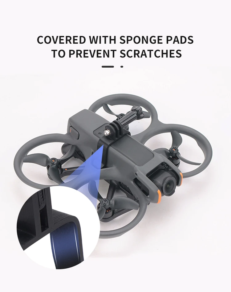 For DJI Avata 2 Upper Expansion Bracket Adapter Sports Camera Fixed Snap-on Holder