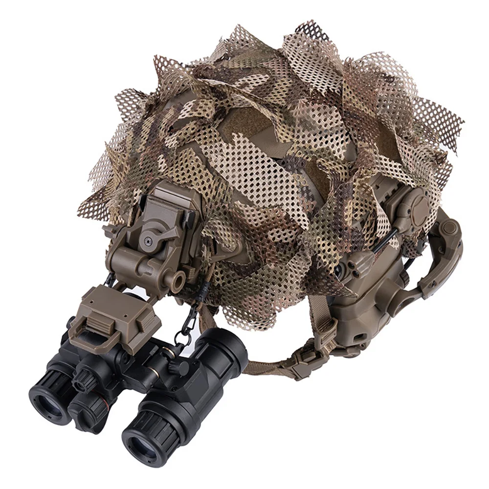 Airsoft Fast Helmet Cover 3D Camouflage Net Cloth for Outdoor Hunting CS Paintball Training Super High Cut Helmet Accessories