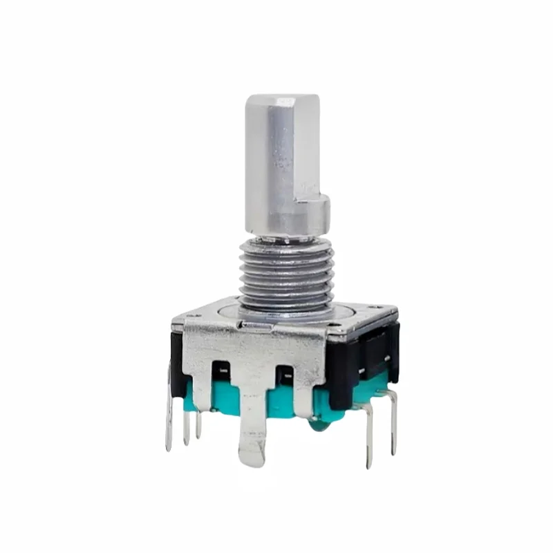 5pcs 360 Degree EC12 Rotary Encoder RE12 Audio Coding 5pins 24 Positions With Push Button Switch Handle Length 15mm