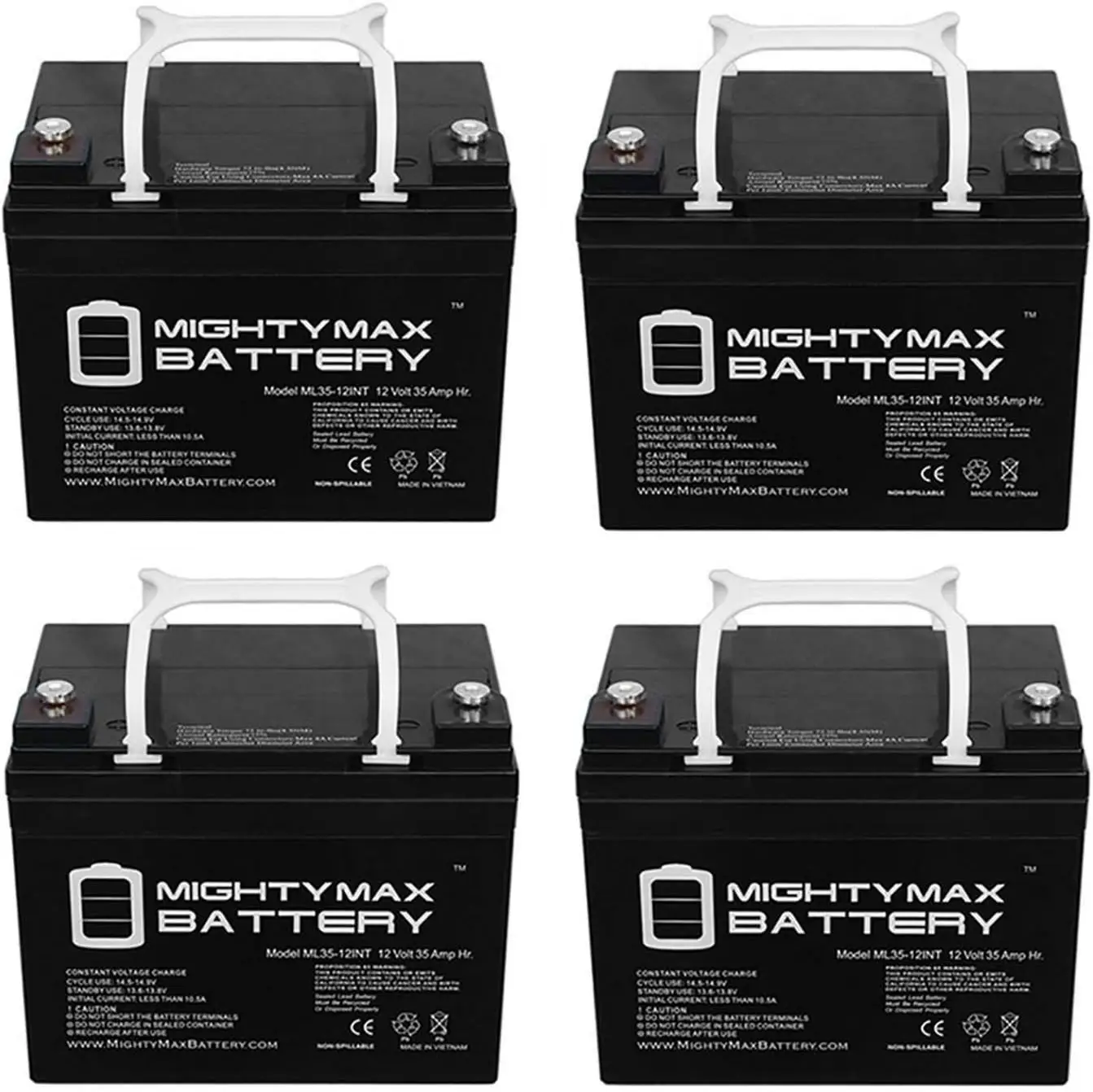 Mighty Max-batterij ML35-12 - 12V 35AH INT-batterij - 4-pack