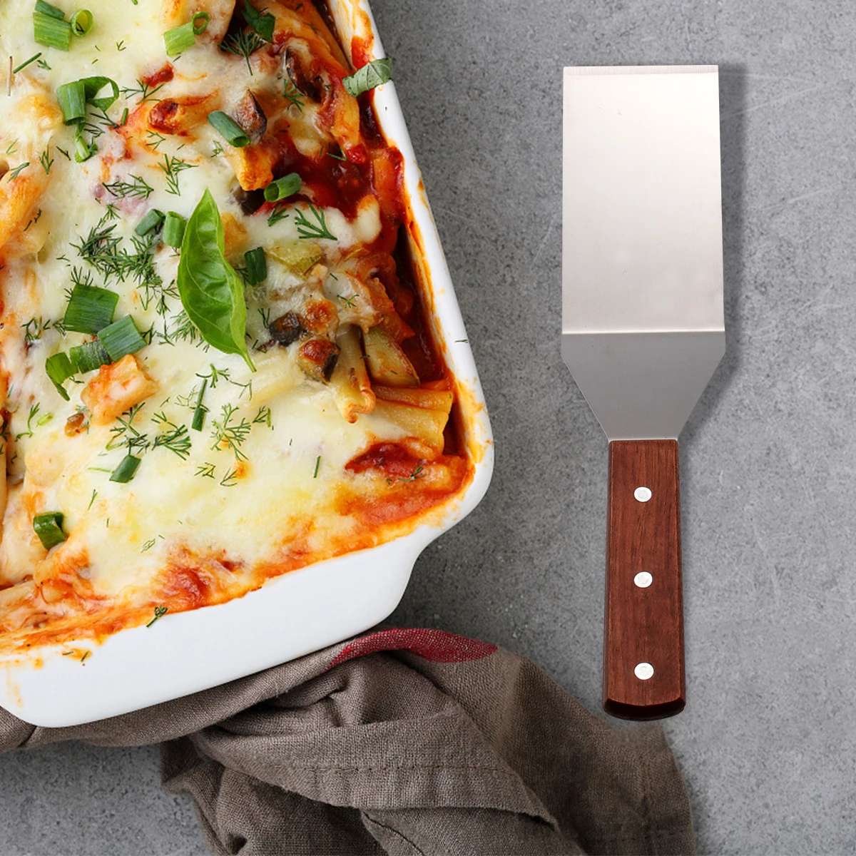 

Лопатка для пиццы, кухонный гаджет, деревянная ручка, инструмент для приготовления пищи, нескользящая, термостойкая для дома, ресторана, барбекю, шведского стола, подарок для выпечки