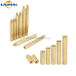 50pcs Solid Brass Copper M2 Round Standoff Spacer Support Pillar Column M-F F-F Male-Female Female For PCB Board length=3-35mm