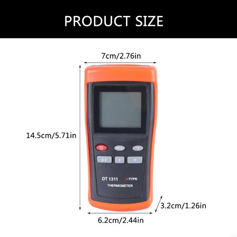 E74E Digital K Type Thermoelectric Thermometers with Wide Temperature Ranges -50 to 1300 Sutiable for Industrial Use