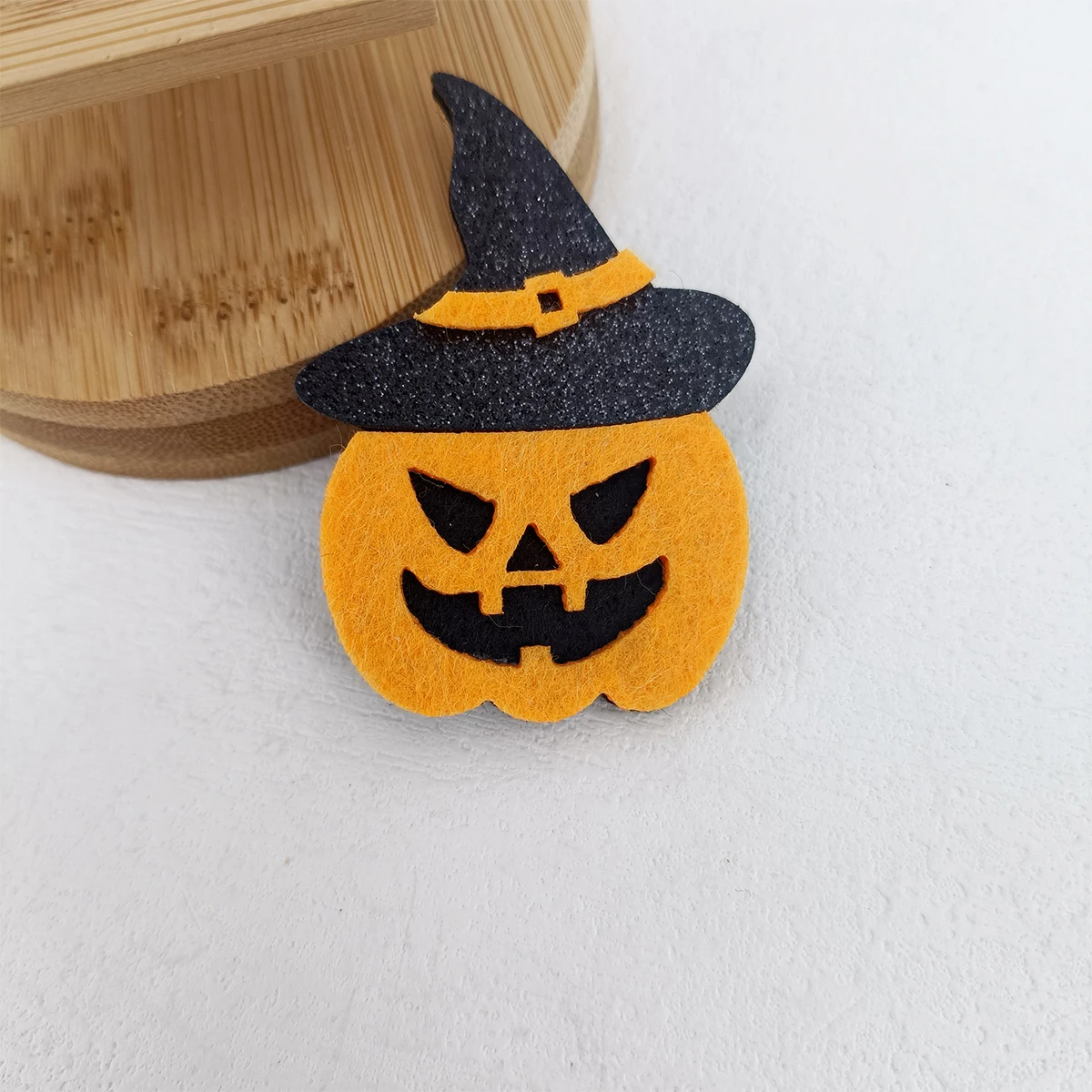 Neue Halloween Filz Stoff Bunte Glitter Cartoon Schädel Kopf Fledermaus Spinne Kürbis Haarnadeln Haar Clips Halloween Liefert Kopfbedeckungen – Detail 6