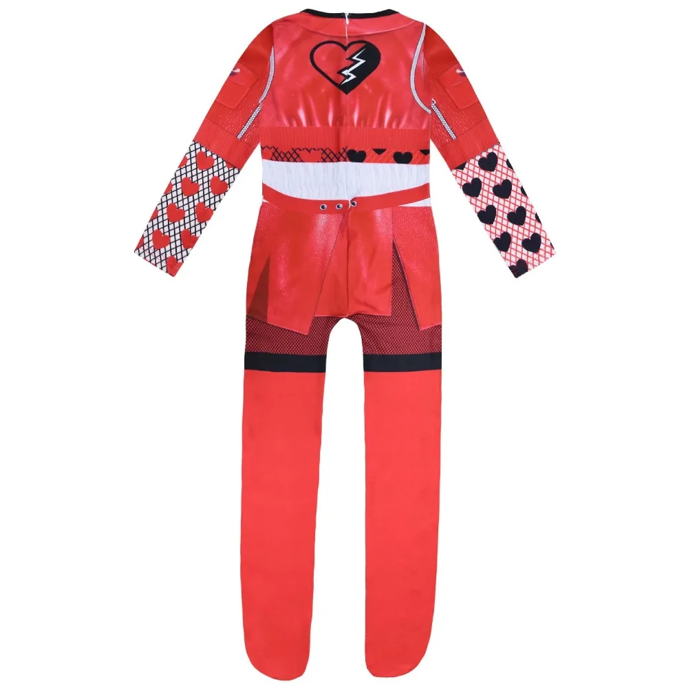 Movie Nachkommen 4 Cosplay Costume Kids Red Bodysuit Gloves Full Set Children 1989 Role Play Jumpsuit Halloween Carnival Party