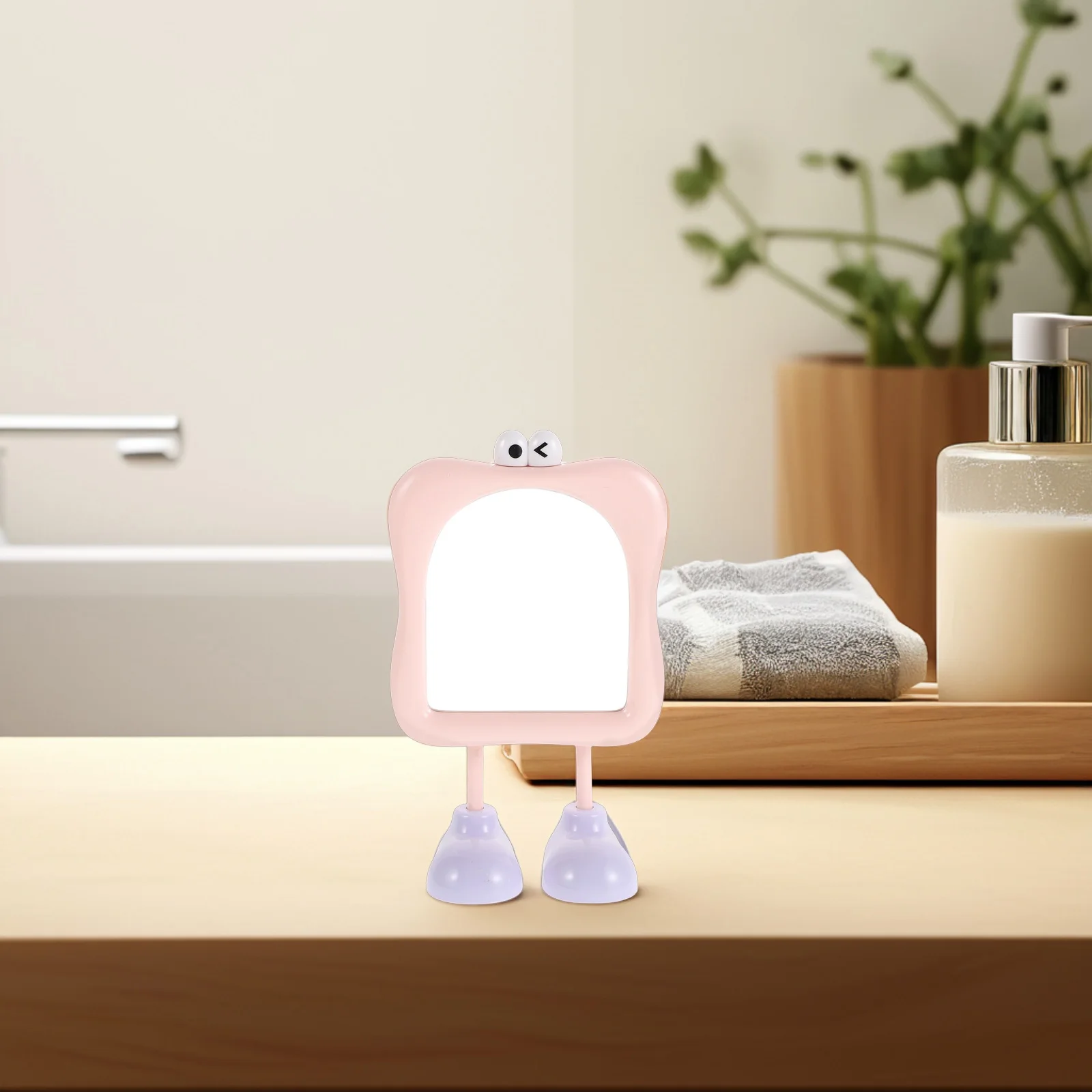 

Desktop Vanity Mirror Pink Kids Make Up Dormitory Girl Student Small Desk Mirror Office Table Top High Clarity