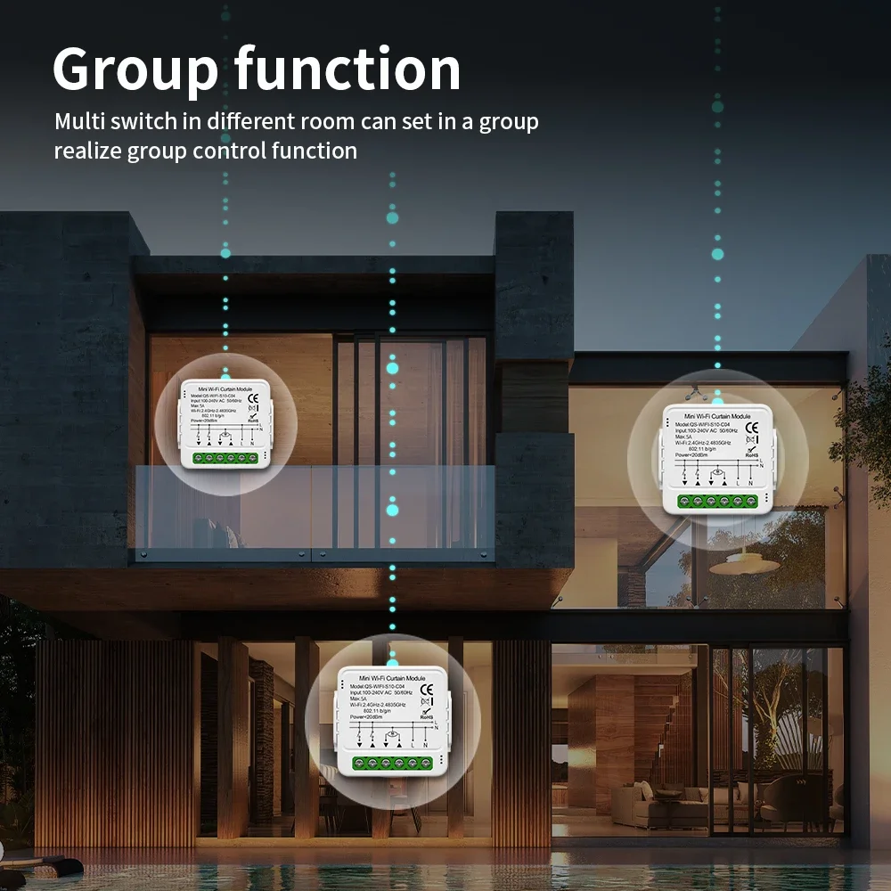 TNCE Tuya Curtain Switch module wifi zigbee rf433mhz, Roller Blinds Shutter Motor breaker, Smart Control Voice Alexa Google Home