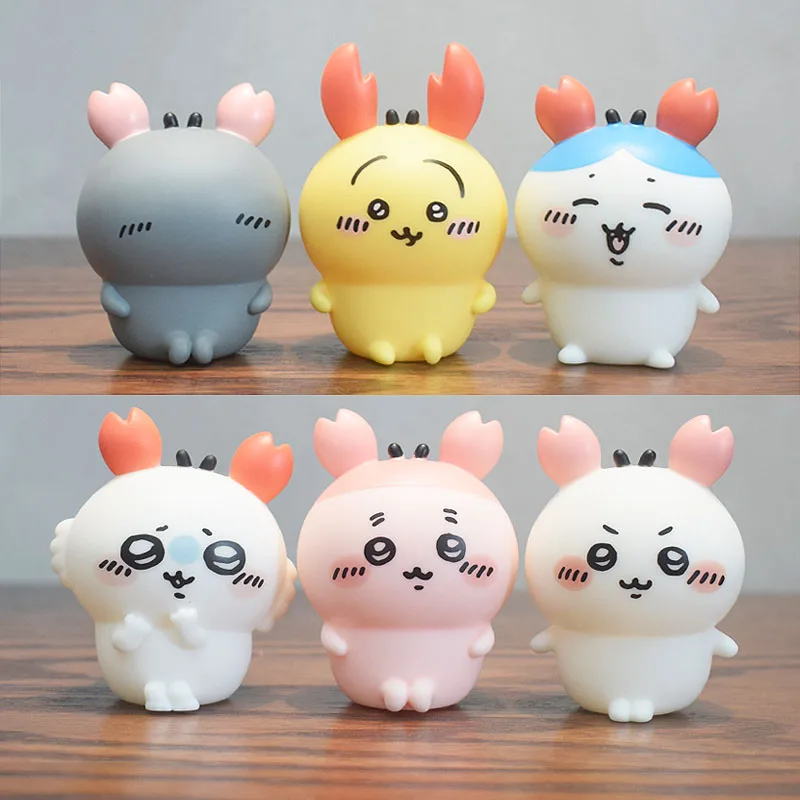

Momonga Cute self-deprecating bear crab dress up blind box figure Chiikawa Usaqi decoration blind box surprise box anime figure