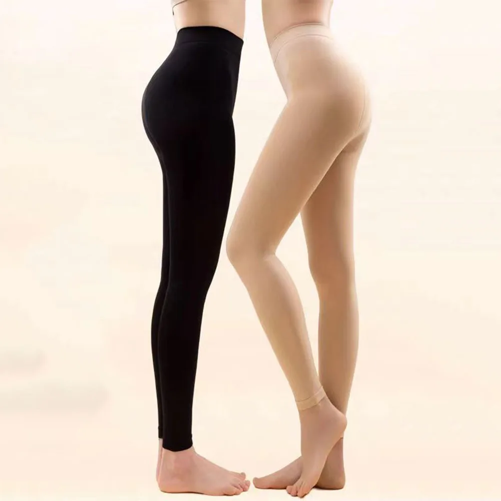 

Women Women Pants Elastic Flesh-colored For All Seasons Nylon + Spandex Pantyhose Solid Color Bare Legs Leggings
