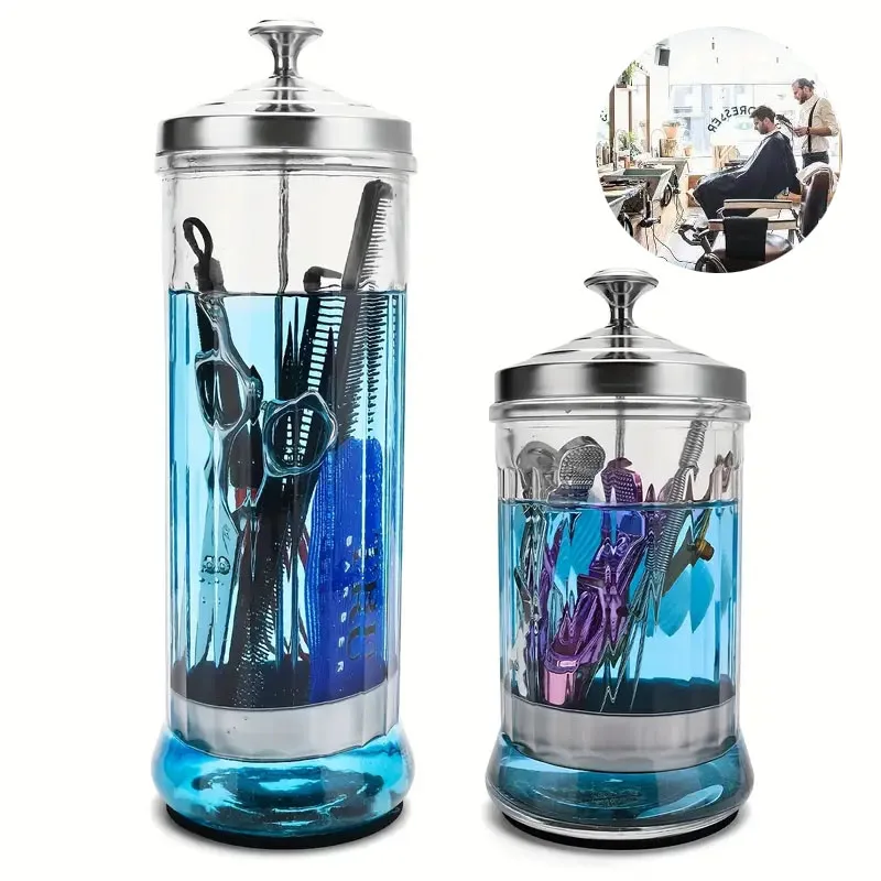 

Парикмахерский инструмент, стерилизатор, косметический инструмент, дезинфекционная бутылка с нескользящей съемной основой для парикмахерских, ножниц, пинцет, инструменты