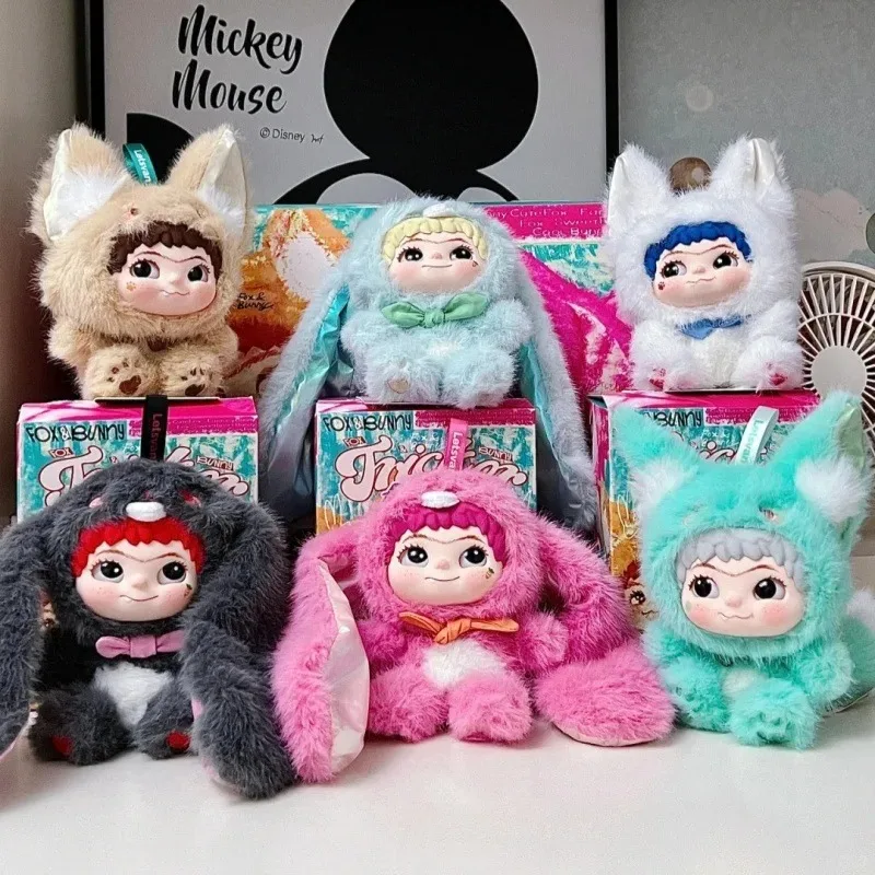 

Wakuku V2 Fox and Rabbit Trick-or-Treat Series Plush Vinyl Blind Box Keychain Mystery Box Surprise Collection Gifts