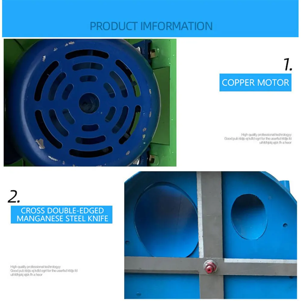 آلة تقطيع العشب ذات التغذية الخضراء آلة تقطيع الأعشاب المنزلية الصغيرة