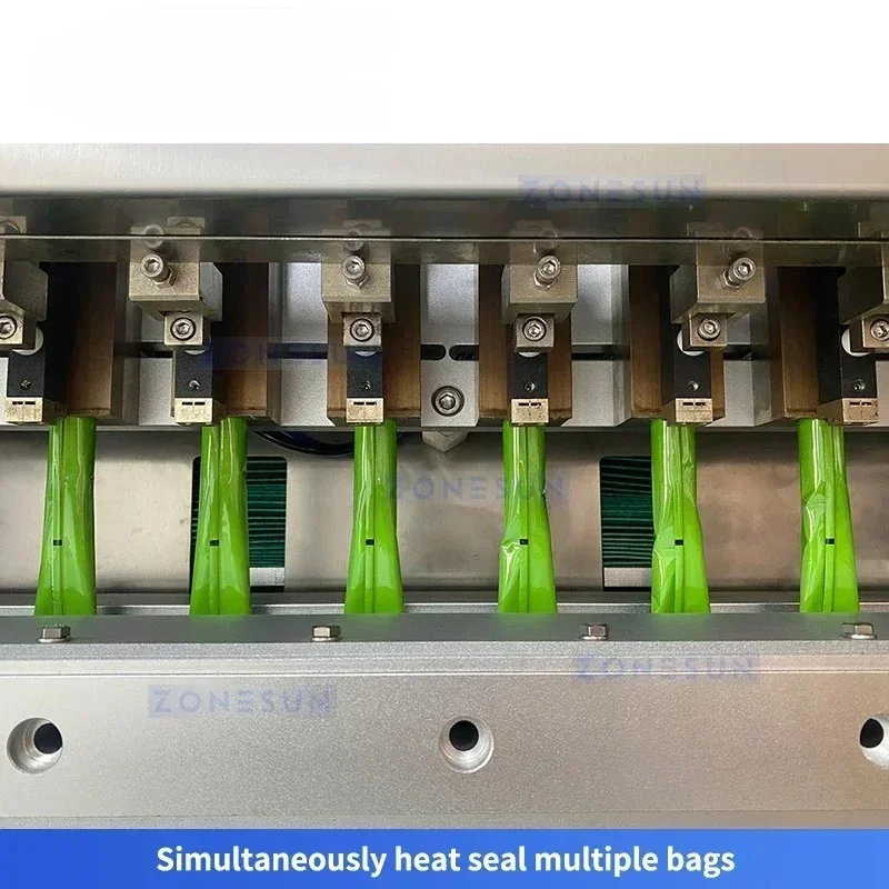 Zonesun Maszyna do napełniania proszkami ślimakowym dozownikiem, pionowa maszyna do formowania, napełniania i zamykania, maszyna do pakowania w saszetki, maszyna do zamykania torebek plastikowych ZS-FSFM6