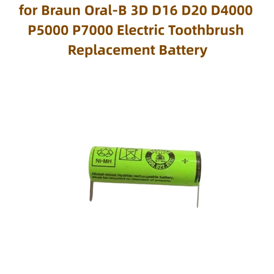 Batería de Repuesto Recargable para Cepillo de Dientes Eléctrico Braun Oral-B 3D D16 D20 D4000 P5000 P7000, Piezas de Repuesto