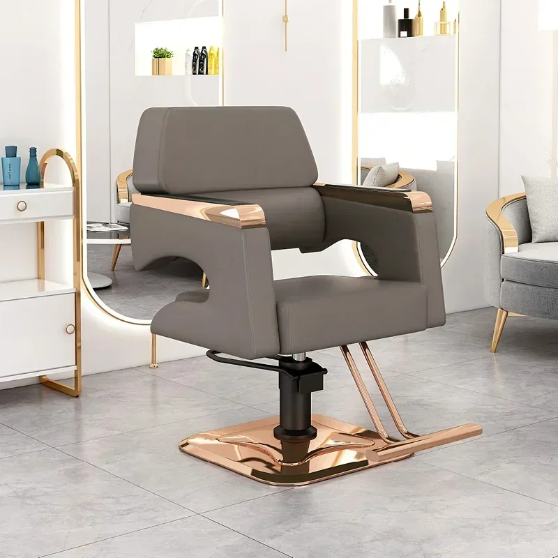 

Metal Feet Barber Chair Esthetics Simple Modern Comfortable Barber Chair Nordic Luxury Silla Barberia Commercial Furniture