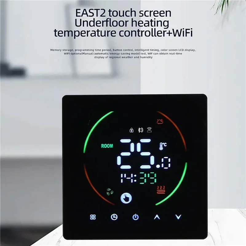 Wifi Smart Heating Thermostat Electric/Water/Gas Boiler Underfloor Heating Temperature Controller Touch LCD Color Digital Displa