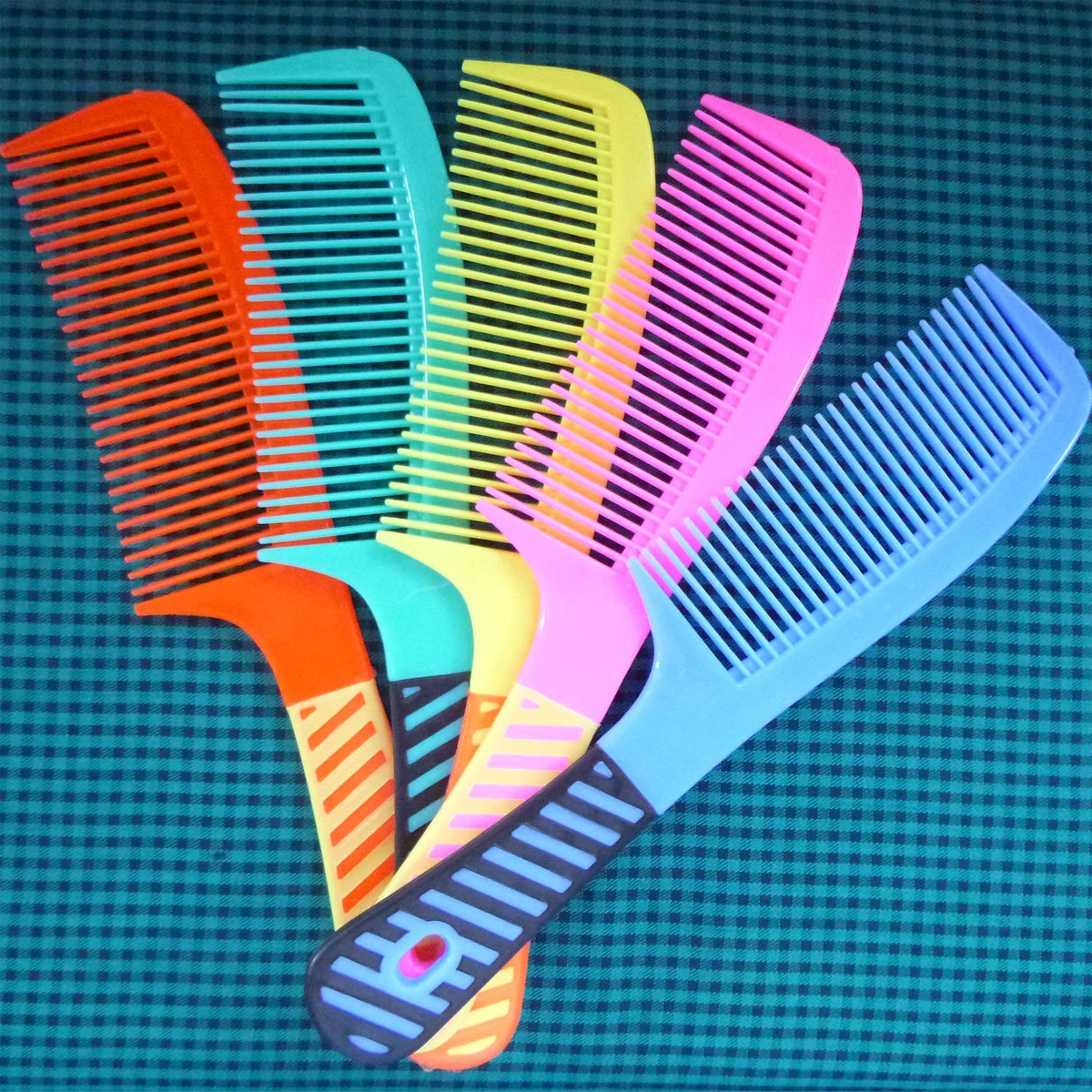 5 Pcs Women's Tooth Comb Set Styling Essentials Round Combs with Handle Hairdressing Tools for Grooming And Beauty