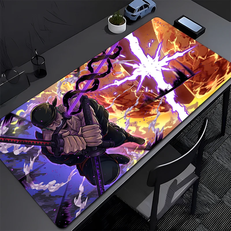 

Gaming Mouse Pad ONE PIECE Zoro Gamer Computer Accessories Keyboard Table Mat Mousepad Company Laptop Desk mat PC game Mousepad