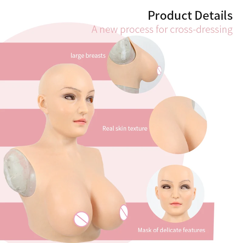 ONEFENG Silicone Breast Forms for Crossdressers Breastplate Crossdresser Silicone Fake boobs Transgender Cosplay Drag Queen