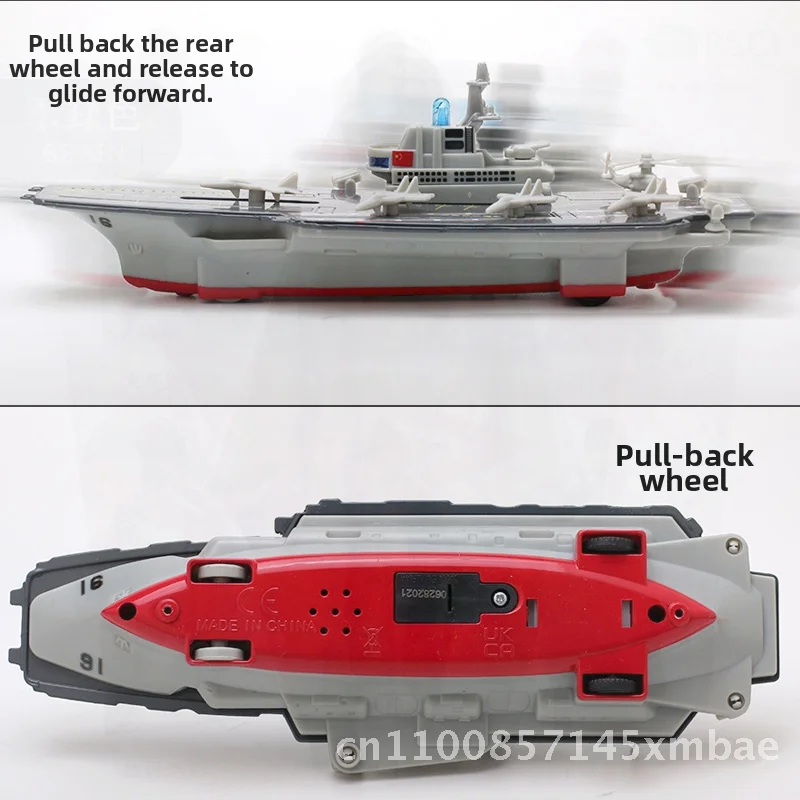 Детский авианосчик, модель из сплава, игрушка со звуком и светом, имитация подводной лодки, разрушитель, корабль, развивающая игрушка для