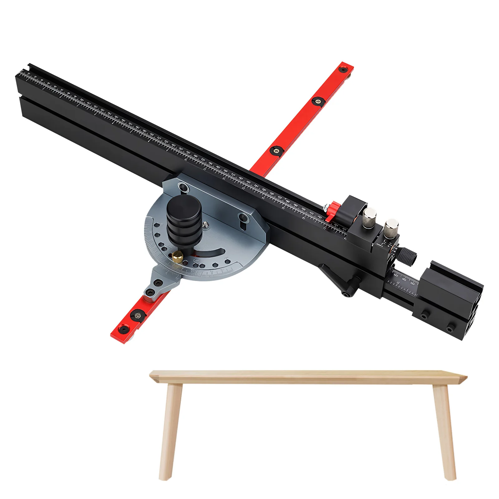 

Table Saw Precision Miter Gauge System Adjustable Premium Miter Gauge Standard Slot 3/4 X 3/8 Inches for Woodworking