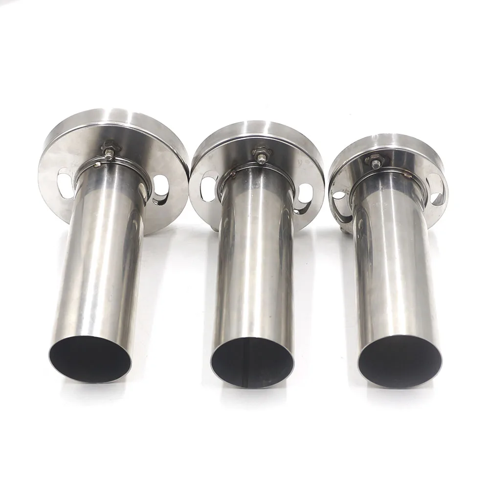 Universal Adjustable Car Stainless Chrome Exhaust Muffler Silencer 85mm 3.5