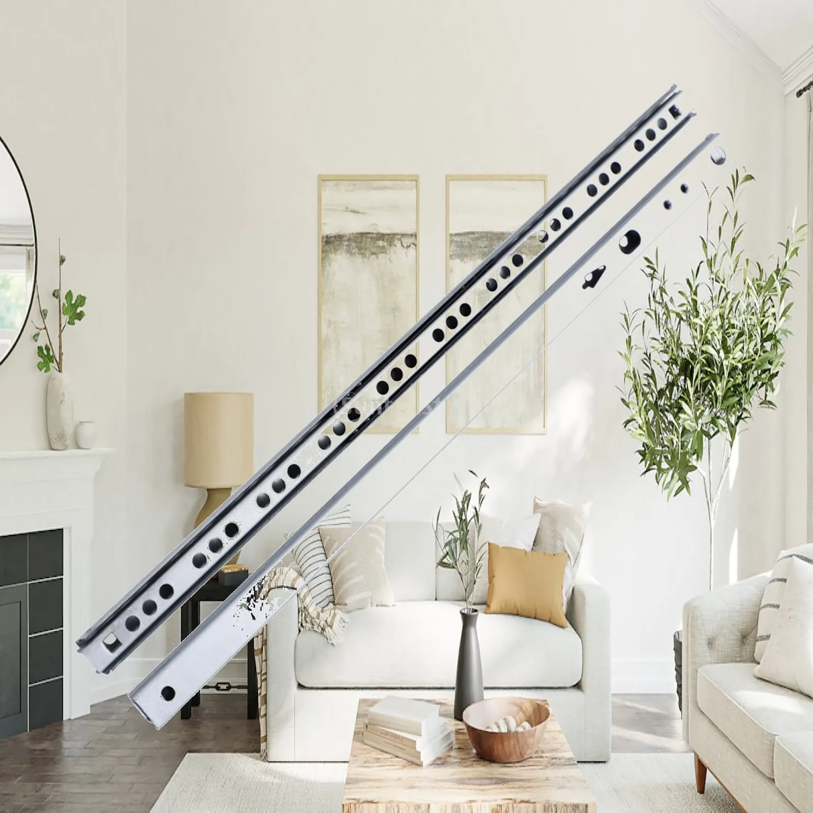 Drawer Slides Steel Two Way Drawer Runners for Kitchen Cabinet Accessory