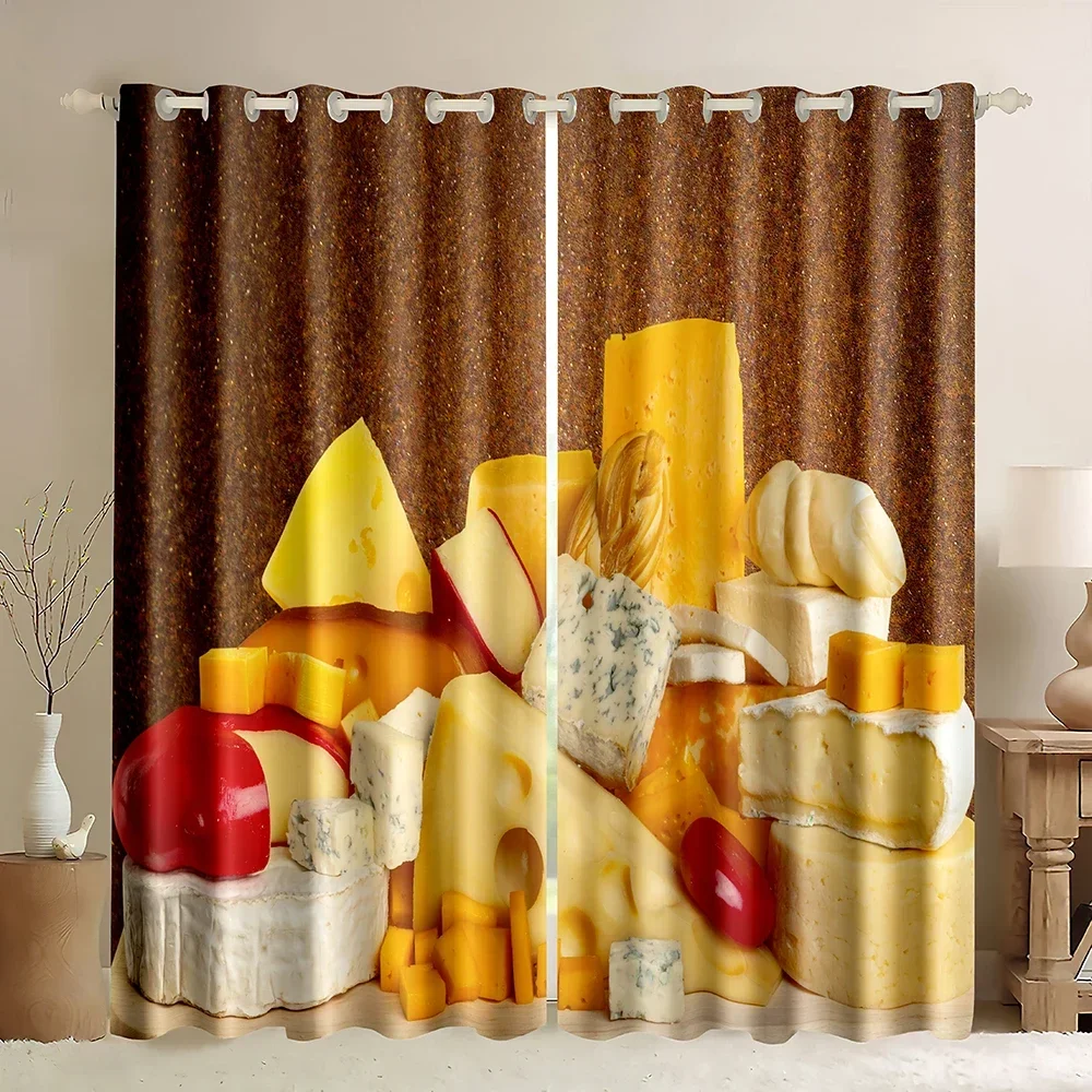 Raspberry Berries Fruits Window Curtains,Raspberries Blackberries Summer Fruits Image,Blackout Curtains 1 Panel For Living Room