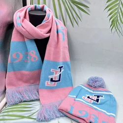 Jack and Jill sisters Party Academy Party Gift 1938 Light Pink Light Blue Scarf Hat Set