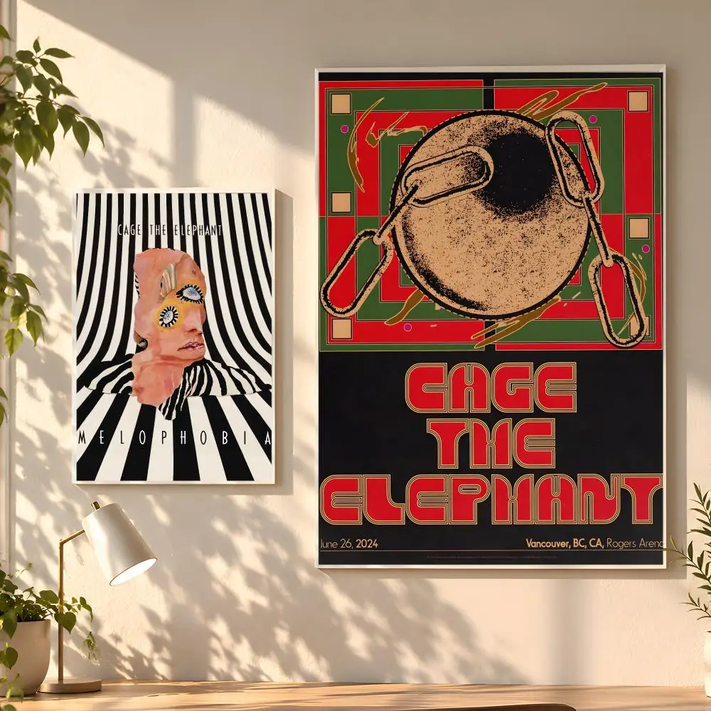 Pop Rock Band Cage The Elephant Poster Creative Room Art For Dorm Bedroom Study Apartment Home Gift
