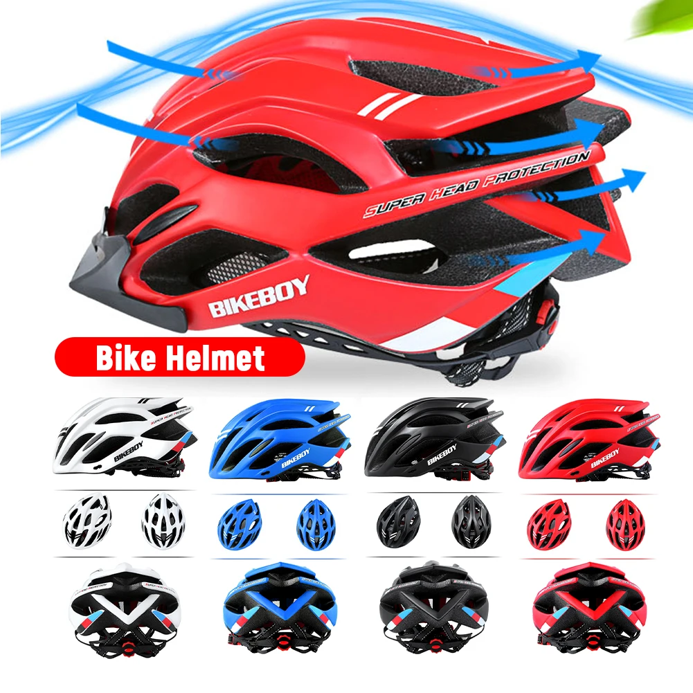

Bikeboy Bike Motorbike Helmet Mens Women Adjustable MTB Riding Safety Hat Cap