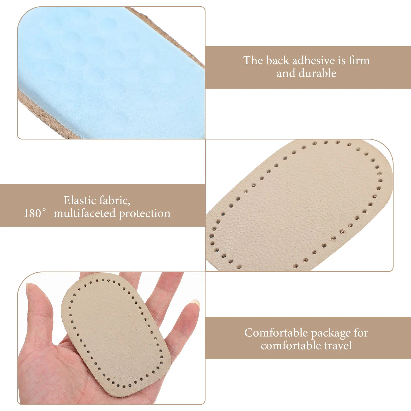 

Foot Pads Full Grain Cow Insoles Shock Absorption Heel Pain Relief For Standing Walking Running Dancing